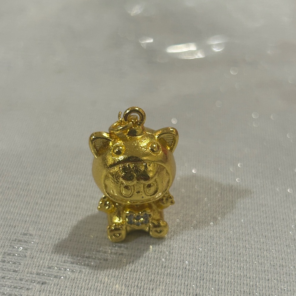 Gold labubu charm